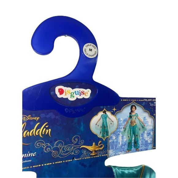 Disguise Girls Medium Disney Aladdin Princess Jasmine Costume Dress Up NEW - Picture 3 of 5